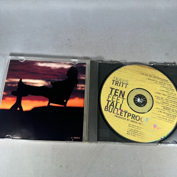 Travis Tritt Ten Feet Tall And Bulletproof CD Country Music Album 1994 Warner - Picture 3 of 3
